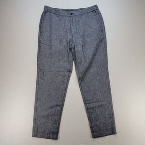 Banana Republic Pants Mens 35x30 Blue Linen Blend Athletic Fit Beach Preppy